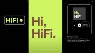 An official Spotify HiFi graphic reading 'Hi, HiFi.'