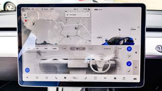 Tesla Model 3 HVAC control menu