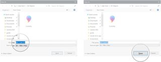 Type a filename. Click Save.