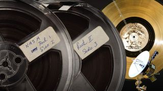 a set of reel-to-reel tapes with the labels "NASA reel 1 side 1" and "reel 2 side 3"