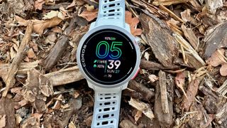 The default watch face on the COROS PACE Pro