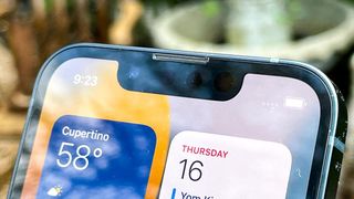 iPhone 13 front camera close up