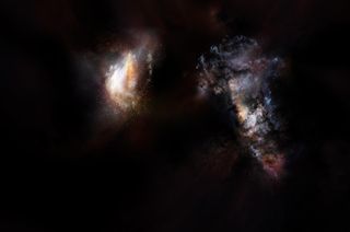 Early Universe galaxy pairs