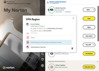 Norton 360 Deluxe app screen shot