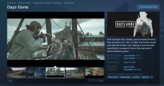 Days Gone Steam Listing