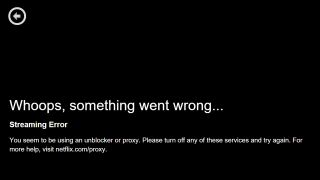 Free Netflix VPN - streaming error