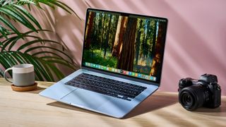 MacBook Air 15-inch with M4 chip on a creative's desk with screen open