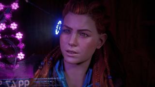 Aloy using her Focus in Horizon Zero Dawn