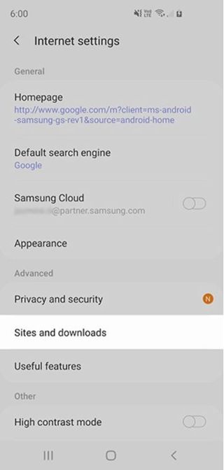 How to turn off ads on Samsung Internet