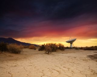 Known to locals as "the Big Ears," the Owens Valley Radio Observatory is located near Bishop, California