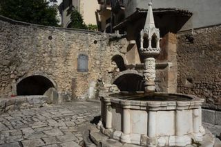 The first "Fountain of Tolerance," in the Italian village of Fontecchio, offers the opportunity to become a human-alien hybrid, via the ingestion of meteorite-infused water.