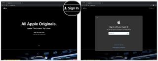 To watch Apple TV+ on the web, visit the Apple TV+ website, then Sign In. Log into your account with your Apple ID and password.