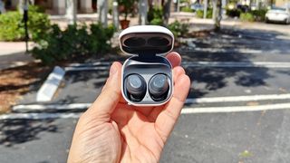 Samsung Galaxy Buds FE in charging case