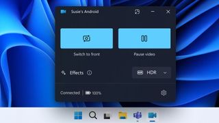 Windows 11's new smartphone webcam feature