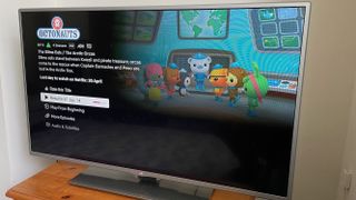 An episode of Octonauts selected in the Netflix menu