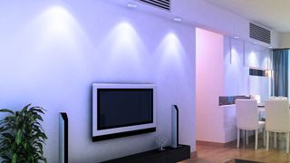 Feit Electric Smart Color Light Bulbs in a living room setting