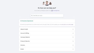Hostinger's knowledge base webpage