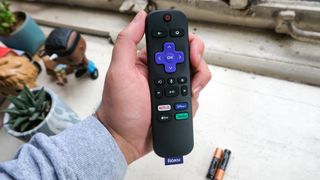 The Roku Streaming Stick 4K's remote