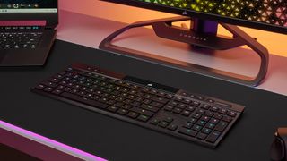 Corsair K100 Air Wireless on desk