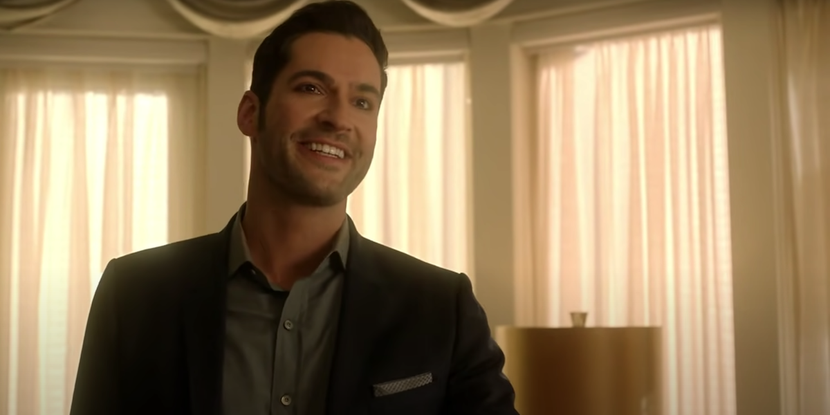 Screenshot of Tom Ellis as Lucifer.