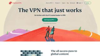 A screenshot of ExpressVPN's homepage