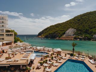 Hyde Ibiza exterior view of swimming pools and beach