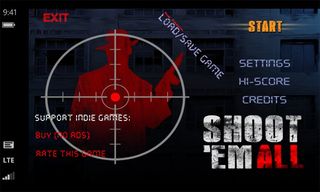 Shoot Em All Main Menu