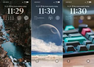 Lock Screen combinations on iPhone 14 Pro Max with iOS 16