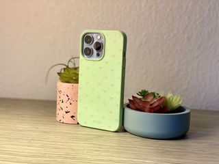 Pela Sage Green Hearts Iphone 13 Pro Case Hero