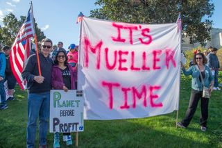 Anti-Trump protesters in Santa Ana, California, in January 2018. Credit: Steve Bruckmann/Shutterstock