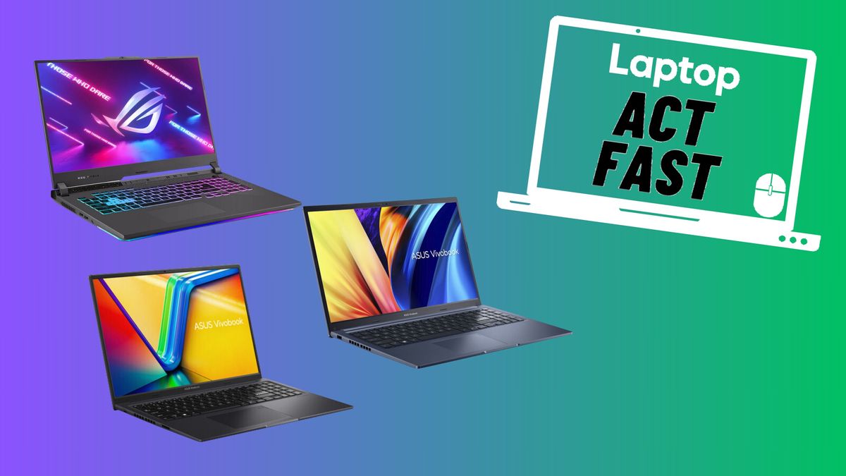 Three Asus laptops on a limited time sale