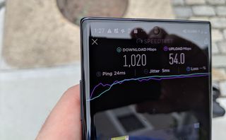 Verizon's 5G speeds topped 1 Gbps when we tested in Providence, Rhode Island, and we expect similar speeds in New York.