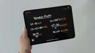 Math Notes in the Calculator app on the iPad Pro with iPadOS 18