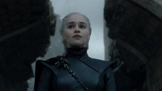 Emilia Clarke as Dany giving speech in Game of Thrones series finale