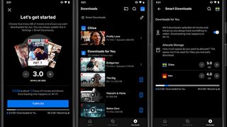 Netflix downloads page on a mobile phone