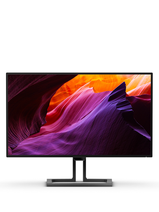 Philips 27B1U7903 monitor displaying purple and orange abstract pattern