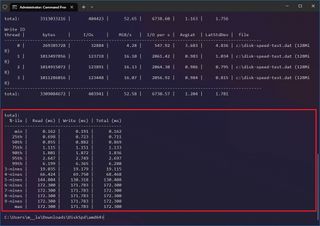 DskSpd drive latency