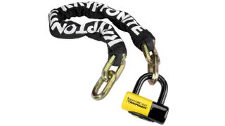 Kryptonite New York Fahgettaboutit Chain bike lock on white background