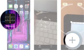 How to use measure app on iPhone: Launch the Measure app, tap the + button where you want to start your measurement and then tap the + button to end your measurement.