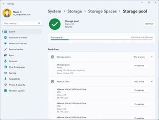 Storage pool settings