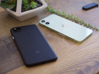 Pixel 4a and iPhone 12 mini