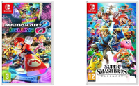 Mario Kart 8 Deluxe + Super Smash Bros - Ultimate bundle: was £109 now £71 @ Amazon