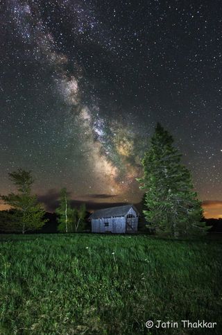 Milky Way Over Martin Bridge in Vermont
