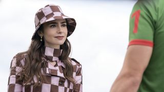  Lily Collins as Emily in episode 408 of Emily in Paris