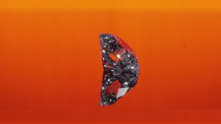 diamond on orange background