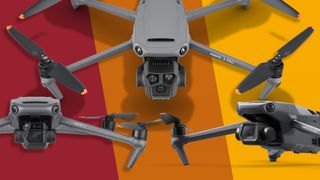 DJI Mavic 3 Pro vs Mavic 3 vs Mavic 3 Classic drones side by side press material