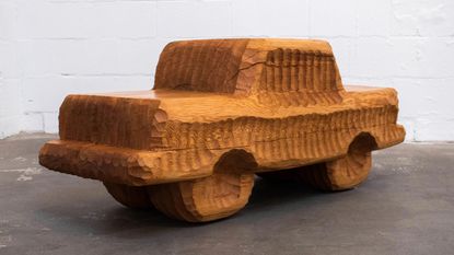 R &amp; Company Truthsayers – Nik Gelormino. Flat Car (no. 2). Sculpture. 2023. Fir wood.