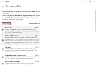 Windows 10 delete temporary files
