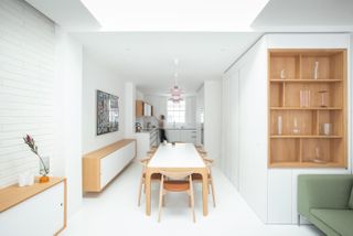 Rydon Street's sleek, minimalist white kitchen space feel ethereal