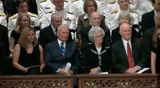 Buzz Aldrin, John Glenn at Armstrong Memorial